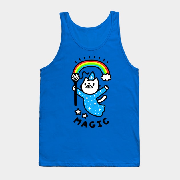 Magical Wizard Cat Tank Top by obinsun